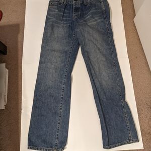J crew Factory women's regular fit 4 button waist 8 and 32 length blue jeans